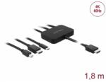Delock USB-C , HDMI vagy mini DisplayPort 4K HDMI 1, 8 m adapterkábelhez (85830) - dellaprint