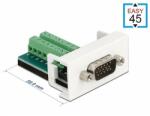 Delock Easy 45 Modul VGA Stecker zu 16 Pin Terminalblock 22, 5 x 45 mm (81347)