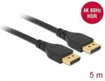 Delock DisplayPort 1.2 kábel 4K 60 Hz 5 m retesz nélküli (85912) - dellaprint