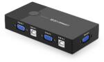 UGREEN 30357 2 portos VGA KVM kapcsoló, fekete (30357) - dellaprint
