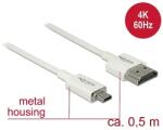 Delock Kábel Nagysebességű HDMI Ethernettel - HDMI-A-csatlakozódugó > HDMI Micro-D-csatlakozódugó, 3 (85148)