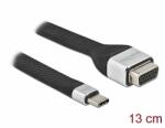 Delock FPC lapos csík kábel USB Type-C - VGA (DP Alt Mode) 13 cm (86935)