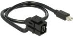Delock Keystone modul 110 -s mini Displayport aljzat > mini Displayport dugó csatlakozókkal, 50cm (86374) - dellaprint