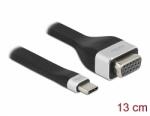 Delock FPC lapos csík kábel USB Type-C - VGA (DP Alt Mode) 13 cm (86730)