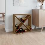 vidaXL Dulap de vinuri, maro miere, 62x25x62 cm, lemn masiv de pin (821762) Suport sticla vin