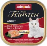 Animonda Vom Feinsten Gourmet - Hrană pentru pisici cu carne de vită, pui și ierburi aromatice în tăvițe (32 x 100 g) 3, 2 kg