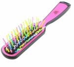Global Fashion Perie pentru descurcarea părului, cu pieri ondulati din plastic, 7082, roz/multicolor