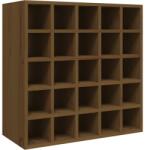 vidaXL Dulap de vinuri, maro miere, 56x25x56 cm, lemn masiv de pin (821540) Suport sticla vin