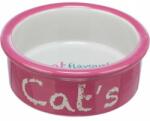 TRIXIE Bol ceramic pentru pisica, roz/gri, 0, 3 l/ 12 cm