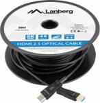 Lanberg CA-HDMI-30FB-0300-BK HDMI 2.1 - HDMI Optikai kábel 30m - Fekete (CA-HDMI-30FB-0300-BK)