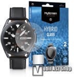 MYSCREEN Protector Hybrid Glass okosóra flexibilis üveg képernyővédő - ÁTLÁTSZÓ - 2 db, 8H, A képernyő sík részét védi - SAMSUNG Galaxy Watch3 45mm (SM-R845F)