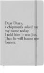  Jegyzetfüzet könyvjelzővel A6: fehér - s potlačou „Dear Diary