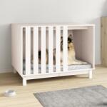 vidaXL Casă pentru câini, alb, 100x70x72 cm, lemn masiv de pin (822492)
