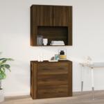 vidaXL Dulap de perete, stejar maro, 80x33x80 cm, lemn prelucrat (816591) Comoda
