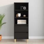 vidaXL Dulap înalt, negru, 40x36x110 cm, lemn compozit (821237) Comoda
