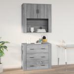 vidaXL Dulap de perete, gri sonoma, 80x33x80 cm, lemn prelucrat (816590) Comoda