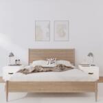 vidaXL Noptiere, 2 buc. , alb, 40x34x35 cm, lemn masiv de pin (818288)