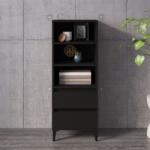 vidaXL Dulap înalt, negru, 40x36x110 cm, lemn compozit (821245) Comoda