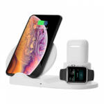  3in1 Qi töltő állomás - iPhone, Watch, Airpods - Fehér