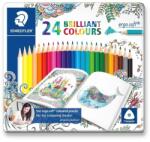 STAEDTLER Цветни моливи Щадлер Staedtler Johanna Basford Ergosoft, 24 цвята, метална кутия