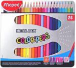 Maped Цветни моливи Мапед maped color'peps 24 цвята в метална кутия