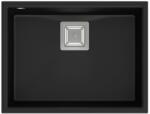 Quadron Chiuveta compozit sub blat Quadron Unique David 50 negru carbon - inox 55x42 cm (HQD5542U7-BS) Chiuveta