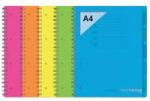 Belföldi Orna Pro PP A4 120 lapos vonalas vegyes színű spirálfüzet (ARD0235FLU)