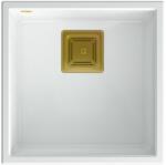 Quadron Chiuveta compozit sub blat Quadron Unique David 40 alb - auriu 42x42 cm (HQD4242U1-G1) Chiuveta