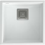 Quadron Chiuveta compozit sub blat Quadron Unique David 40 alb - inox 42x42 cm (HQD4242U1-BS) Chiuveta