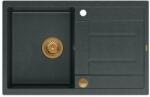 Quadron Chiuveta compozit incastrata Quadron Unique Morgan 111 negru - cupru 78x50 cm (HB8203U8-C1_P2O) Chiuveta