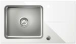 Quadron Chiuveta inox incastrata Quadron Pop Hugh 111 finisaj inox - alb 77x44 cm (ST3577SB1BS) Chiuveta