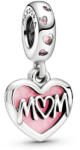Pandora Moments Anya feliratú szív alakú ezüst függő charm - 798887C01 (798887C01)
