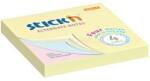 STICK N Stick`N 76x76mm 100lap 4 színű pasztell öntapadó jegyzettömb (STICK_N_21821) (STICK_N_21821)