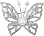 JwL Luxury Pearls Csillogó bross pillangó valódi gyöngy és JL0507 kristályokkal