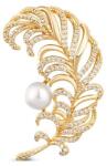JwL Luxury Pearls Gyönyörű aranyozott bross 2 az 1-ben, toll alakú JL0731