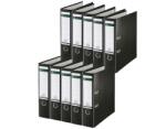 Leitz Biblioraft 180°, PP, partial reciclat, certificare FSC, A4, 80 mm, negru, 10 buc/set Leitz PCKE10101295