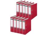 Leitz Biblioraft 180°, PP, partial reciclat, certificare FSC, A4, 80 mm, rosu, 10 buc/set Leitz PCKE10101225