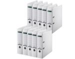 Leitz Biblioraft 180°, PP, partial reciclat, certificare FSC, A4, 80 mm, alb, 10 buc/set Leitz PCKE10101201