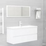 vidaXL Set mobilier de baie, 2 piese, alb, PAL (804899)