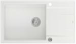 Quadron Chiuveta compozit incastrata Quadron Unique Evan 136 XL alb - inox 86x50 cm (HCQE58650U1_BS_P2O) Chiuveta