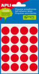 APLI Etikett, 19 mm kör, kézzel írható, színes, APLI, piros, 100 etikett/csomag (LCA2065) - onlinepapirbolt