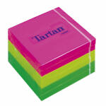 Tartan Öntapadó jegyzettömb, 76x76 mm, 100 lap, 6 tömb/cs, TARTAN, vegyes neon színek (LPT7676N) - onlinepapirbolt
