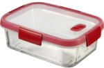 Keter Ételtartó, szögletes, üveg, 0, 9 l, CURVER "Smart Cook", piros (KHMU178) - onlinepapirbolt