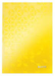 Leitz Beíró, A5, vonalas, 80 lap, keményfedeles, LEITZ "Wow", sárga (E46271016) - onlinepapirbolt