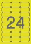 APLI Etikett, 64x33, 9 mm, színes, kerekített sarkú, APLI, neon sárga, 480 etikett/csomag (LCA2870) - onlinepapirbolt