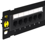 NETRACK wall-mount patchpanel 10'', 12 - ports cat. 6 UTP LSA, with bracket (104-15) - pcone