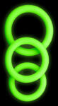 Ouch! Glow in the Dark 3 pcs Cock Ring Set Inel pentru penis