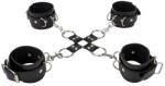 Ouch! Leather Hand And Legcuffs Black