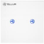  Intrerupator Dublu Wi-Fi cu Touch din Sticla Tellur, SS2N, 2 Porturi