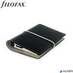 FILOFAX Kalendárium, gyűrűs, betétlapokkal, pocket méret, FILOFAX, "Domino", fekete (FX-027846)